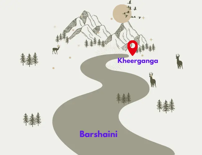 Kheerganga Trek - Map